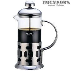 ZEIDAN Z-4202 френч-пресс, стекло термостойкое, сталь нержавеющая, 350 мл