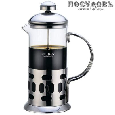 ZEIDAN Z-4202 френч-пресс, стекло термостойкое, сталь нержавеющая, 350 мл