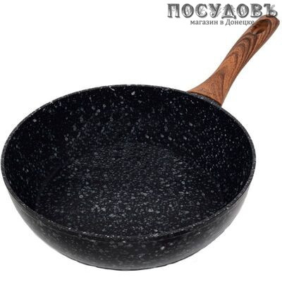 Эстет Оникс ЭТ-70422 сотейник Ø280×75 мм, алюминий литой, гранитное покрытие Quantum