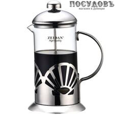 ZEIDAN Z-4414 френч-пресс, стекло термостойкое, сталь нержавеющая, 350 мл