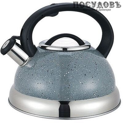 Maestro MR-1313C чайник со свистком, 3,0 л, сталь нержавеющая, капсульное дно