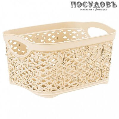 BranQ Fiori BQ4011СЛК корзина универсальная, полипропилен, 236×176×126 мм, 3,3 л, цвет слоновой кости