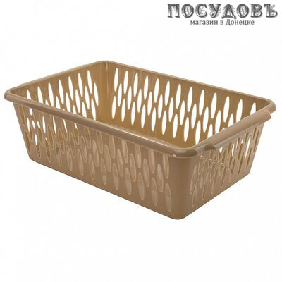 BranQ Light M BQ2012КФ корзина универсальная, полипропилен, 300×195×95 мм, цвет кофейный