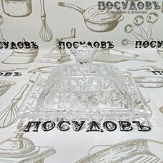 КНР SUG158 масленка с крышкой, 155×115×90 мм, стекло, в упаковке 2 пр.