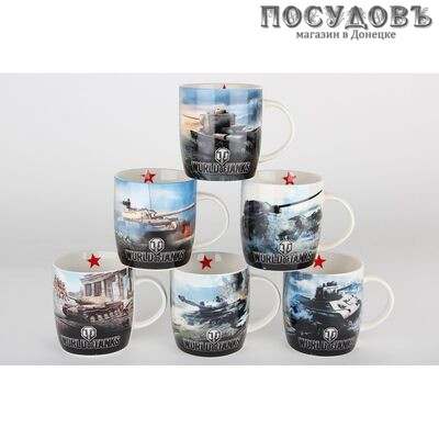Коралл WOT.Советские танки WOTN-6 кружка, 350 мл, фарфор, без упаковки 1 шт.