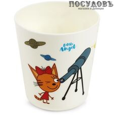 Little Angel Три кота Космическое путешествие LA1211, стакан детский 270 мл, полипропилен