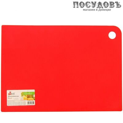 Giaretti Delicato GR1880ЧЕРИ доска разделочная, материал полипропилен 250×170 мм, цвет сочный томат