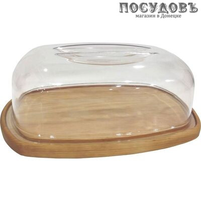 Giaretti Nature GR1048НАТ контейнер с крышкой, дерево пластик, 270×180×100 мм, 6400 мл