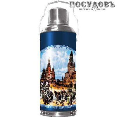 PEERLESS PE200 термос ремень для переноски, крышка-чашка, колба стекло термостойкое 2000 мл, цвет микс