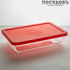 Забава РК-0050/2 прямоугольная форма для запекания с крышкой, стекло жаропрочное, 273×183×62 мм, 2200 мл