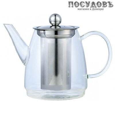 KING Hoff KH-4842 чайник заварочный с фильтром, стекло термостойкое, 600 мл, цвет прозрачный