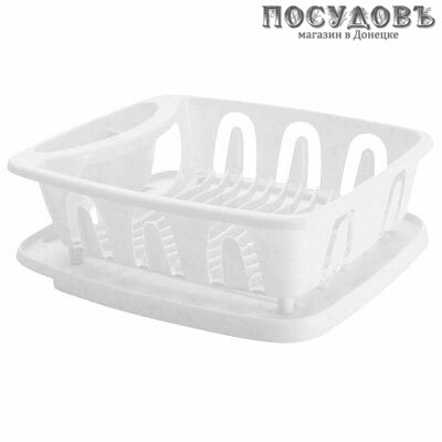 Idiland Verona 221109629/01 сушилка для посуды с поддоном, полипропилен, белый