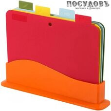 Mallony Divo 986053 доски разделочные в наборе с подставкой, полипропилен 290х225х2 мм, 5 пр.