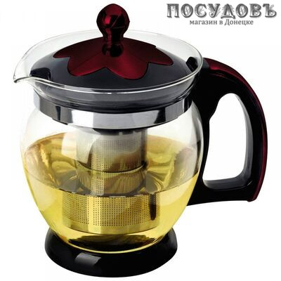 Mallony Decotto 910112 чайник заварочный с фильтром, стекло жаропрочное, 1200 мл