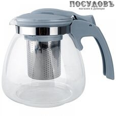 Mallony 9354 Заварник с крышкой Mentolo, стекло жаропрочное, 1100 мл