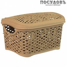BranQ Fiori BQ4012КФ корзина универсальная, полипропилен, 242×180×140 мм, 3,3 л, цвет кофейный