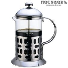 ZEIDAN Z-4204 френч-пресс, стекло термостойкое, сталь нержавеющая, 800 мл