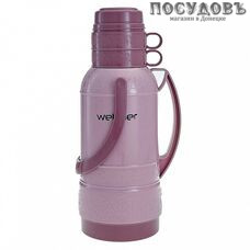 Webber 25032/5 термос с крышкой-стаканом, колба стеклянная 3200 мл, цвет бежево-розовый