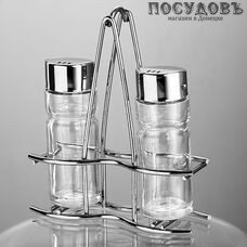 Webber BE-0073 набор для специй, стекло, хромированый металл, в упаковке 3 пр.