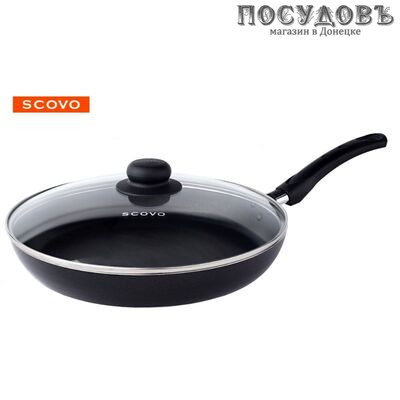 Scovo Consul RC-011 сковорода с крышкой, Ø280 мм, алюминий штампованный, антипригарное покрытие