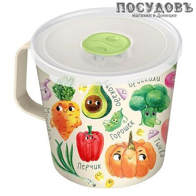 Plast Team IZI-GO 221137625/01 контейнер-кружка с крышкой, 750 мл, полипропилен, светло-бежевый