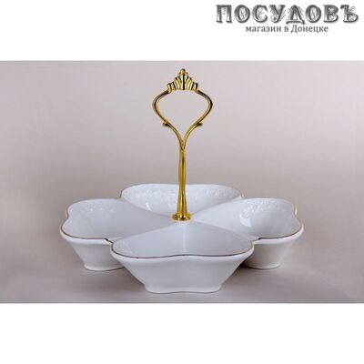 Коралл Снежная королева LTBH-P1619-A менажница, фарфор, Ø190 мм