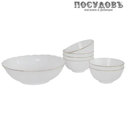 Коралл Royal H06238 набор салатников, стеклокерамика, в упаковке 7 шт.