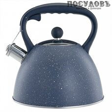 Alpenkok AK-534 чайник со свистком, 3,0 л, сталь нержавеющая, капсульное дно, цвет серый гранит Alpenkok AK-534 чайник со свистком, 3,0 л, сталь нержавеющая, капсульное дно, цвет серый гранит