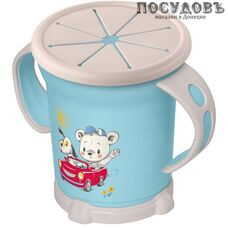 Бытпласт Пластишка Мишка 4313044 чашка детская с крышкой, 270 мл, полипропилен, в упаковке 2 пр.