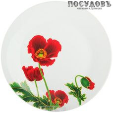 Коралл Красные маки LX7693 тарелка обеденная, фарфор, Ø230 мм 1 шт.