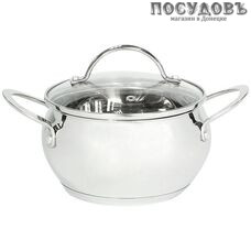 Webber BE-330/2 кастрюля сферическая с крышкой, сталь нержавеющая, 2 л, Ø160×95 мм, Россия, 2 пр.