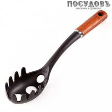 Alpenkok Kraft AK-5263N, ложка для спагетти, 350×65 мм, нейлон, ручка деревянная 1 шт.