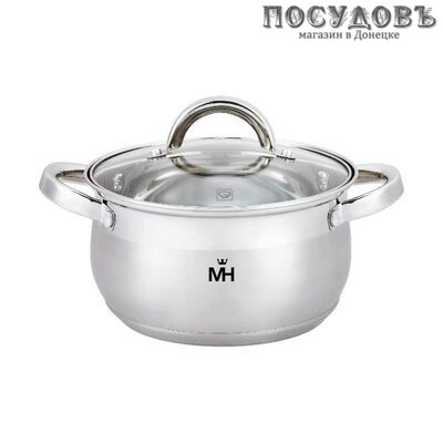 MercuryHaus Belly MC-1628 кастрюля 6,1 л, Ø240 мм, сталь нержавеющая 18/10, пятислойное дно