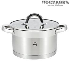 MercuryHaus Turno MC-1696 кастрюля 5,6 л, Ø240 мм, сталь нержавеющая 18/10, капсульное дно