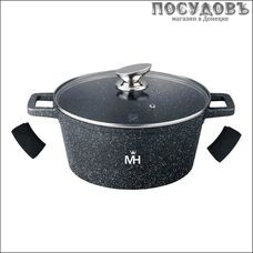 MercuryHaus Granite MC-1805 кастрюля 6,1 л, Ø280 мм, алюминий литой, мраморное покрытие