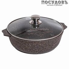 Мечта Premium 34902 жаровня с крышкой 4,0 л, алюминий литой, гранитное покрытие Greblon