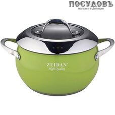 ZEIDAN Z50340-01 кастрюля с крышкой 4,8 л, Ø220 мм, сталь нержавеющая, трехслойное дно