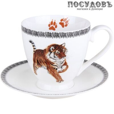Коралл Bengal tiger NB211CS чайная пара, 440 мл, фарфор, в подарочной упаковке 2 пр.