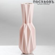 Evis Оригами 3913872, ваза, 310 мм, керамика, розовый
