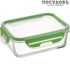 Pasabahce 530093SLGR контейнер с крышкой, стекло, 400 мл, зеленый