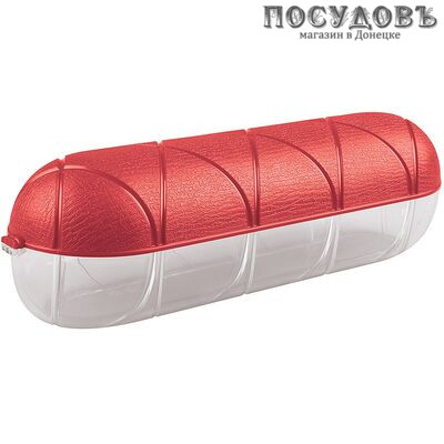 Phibo 4312855/4312885 контейнер для колбасы с крышкой, полистирол, 257×71×69 мм 1 шт.