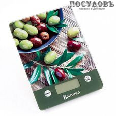 Василиса ВА-015 Оливки весы кухонные-платформа, 200×145×20 мм, до 5 кг, Россия, гарантия 1 год
