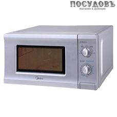 Midea MM720CPI-S отдельностоящая микроволновая печь, 700 Вт, 20 л, серая