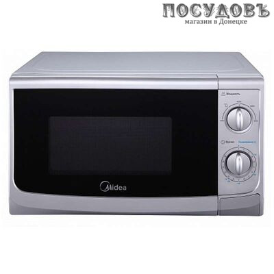 Midea MM820CWW-S отдельностоящая микроволновая печь, 800 Вт, 20 л, серая