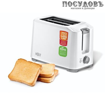 HOLT HT-ЕT-003 тостер на 2 шт, 700 Вт, 186×300×156 мм, цвет белый