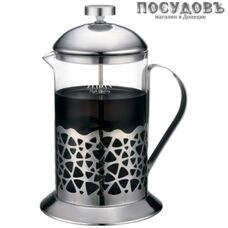 ZEIDAN Z-4197 френч-пресс с крышкой, стекло термостойкое, сталь нержавеющая, 1000 мл