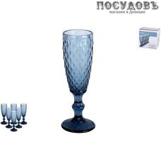 Коралл Гвент синий GB2604D2805DZS, бокал винный 150 мл, стекло, в подарочной упаковке 6 шт.