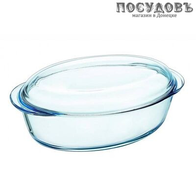 Pyrex Essentials 459AA/7143 утятница с крышкой, стекло жаропрочное, 330×200×130 мм, 4000 мл