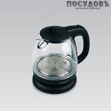 Maestro MR-055 электрочайник, 1100 Вт, 1000 мл, стекло термостойкое, подсветка, цвет черный