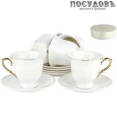 Коралл Золотой Лёд VZLC набор чайный, фарфор 12 пр.